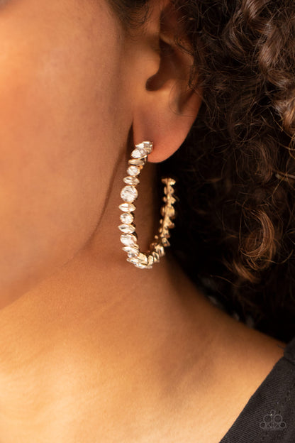 Can I Have Your Attention? - Gold - Paparazzi Earrings