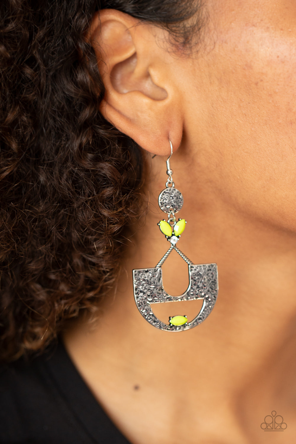 Modern Day Mecca - Yellow Fish Hook Earrings