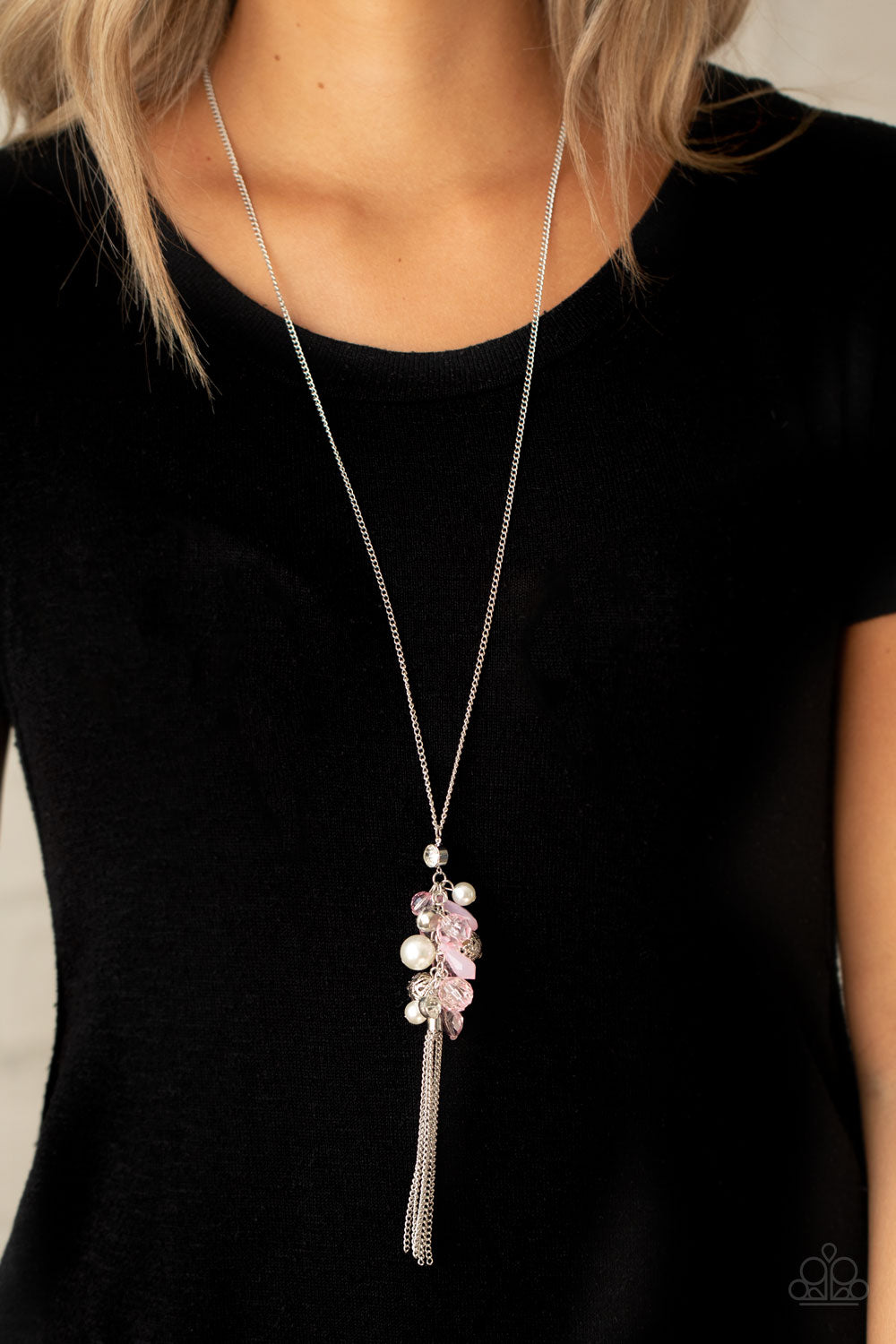 Party Girl Glow - Pink - Paparazzi Necklace