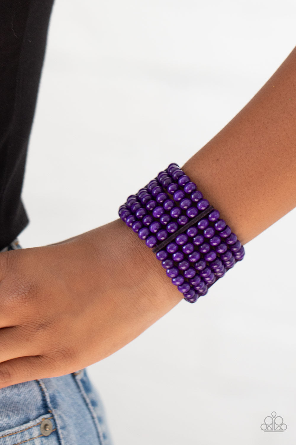 Tanning in Tanzania - Purple Wood Bracelet