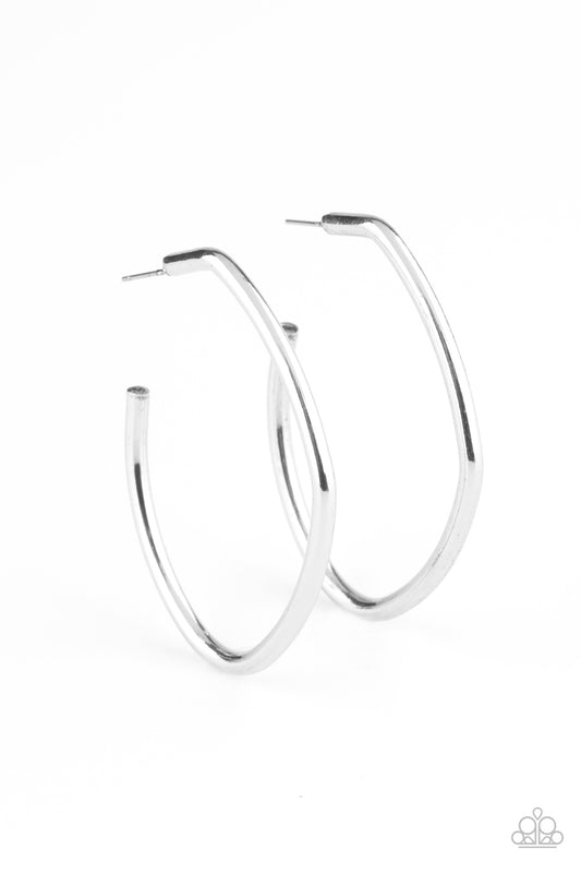 Rough It Up - Silver - Paparazzi Earrings
