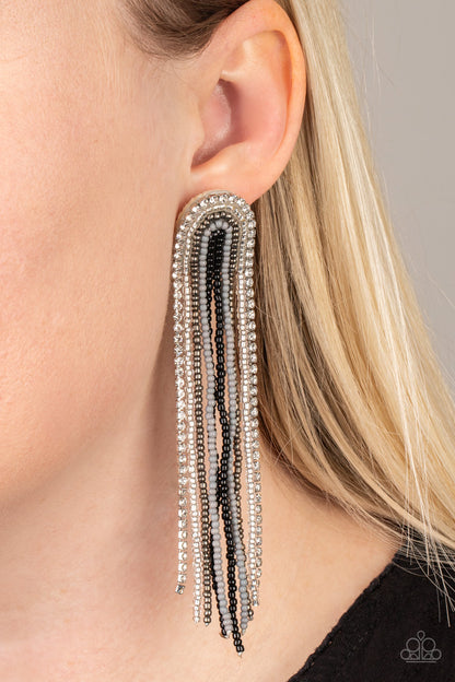 Let There BEAD Light - Black - Paparazzi Earrings
