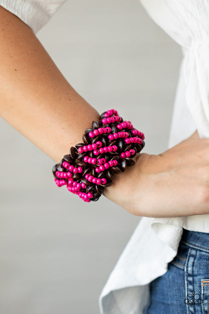 Cozy in Cozumel - Pink - Paparazzi Bracelet