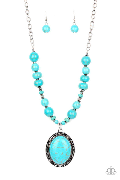 Home Sweet Homestead - Blue - Paparazzi Necklace