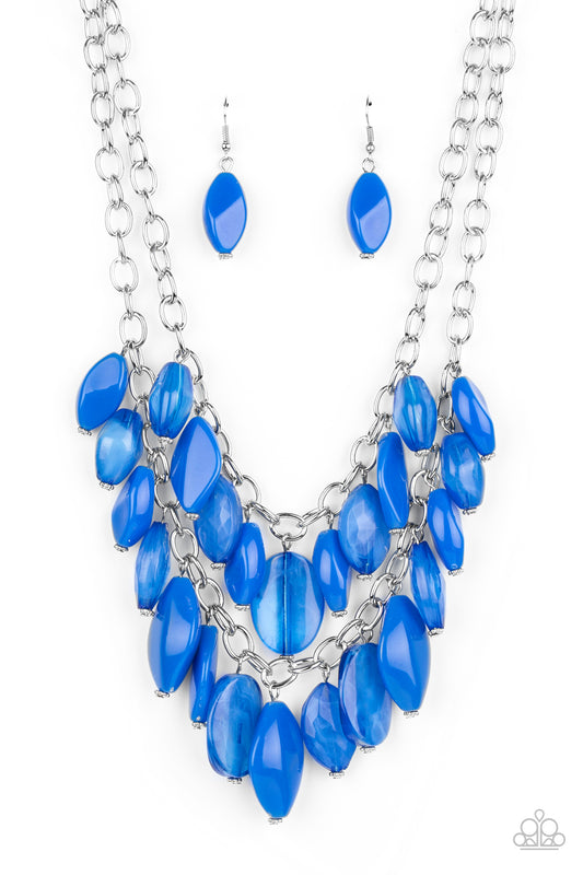 Palm Beach Beauty - Blue - Paparazzi Necklace
