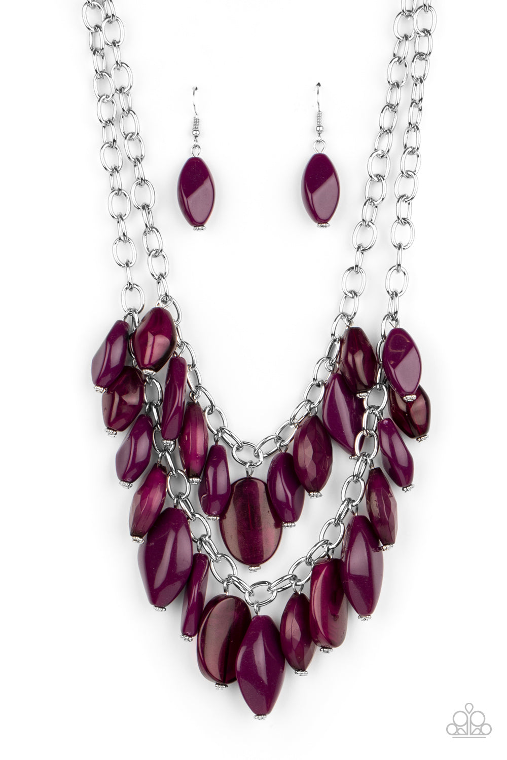 Palm Beach Beauty - Purple -Paparazzi Necklace