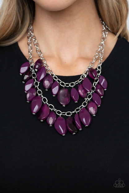 Palm Beach Beauty - Purple -Paparazzi Necklace