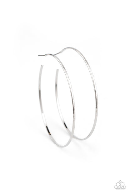 Very Curvaceous - Silver - Paparazzi Earrings