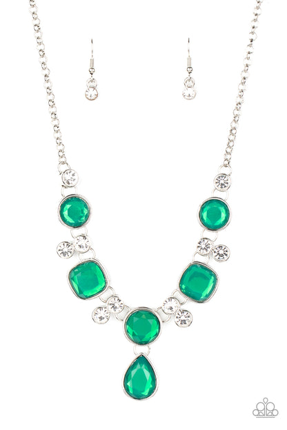 Crystal Cosmos - Green Necklace