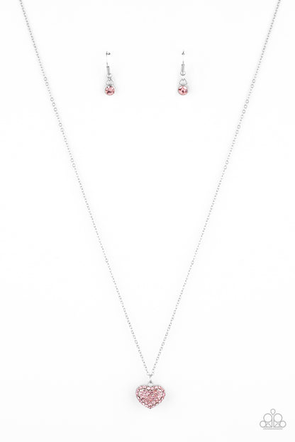Heart-Warming Glow - Pink - Paparazzi Necklace
