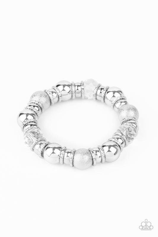 Take Your Best Shot - White -Paprazzi Bracelet