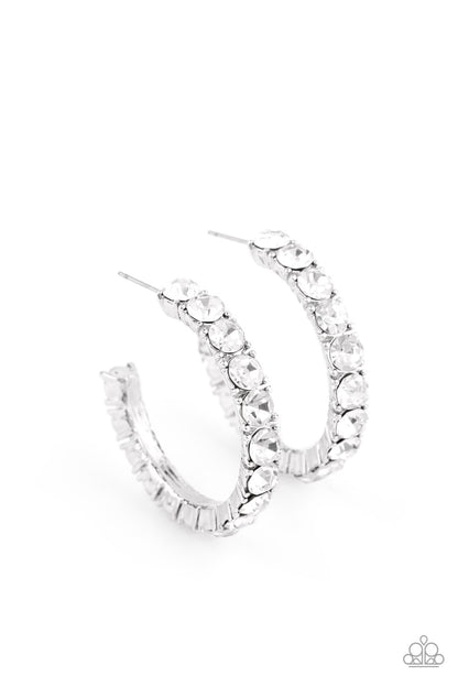 CLASSY is in Session - White - Paparazzi Earrings