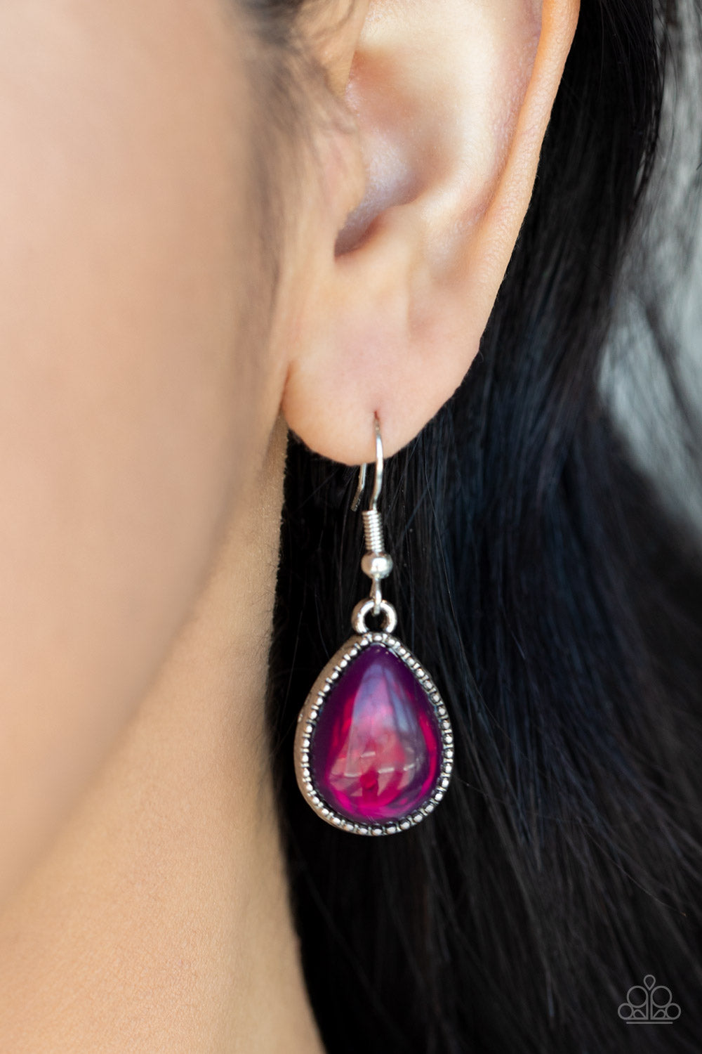 Opal Auras - Purple - Paparazzi Necklace