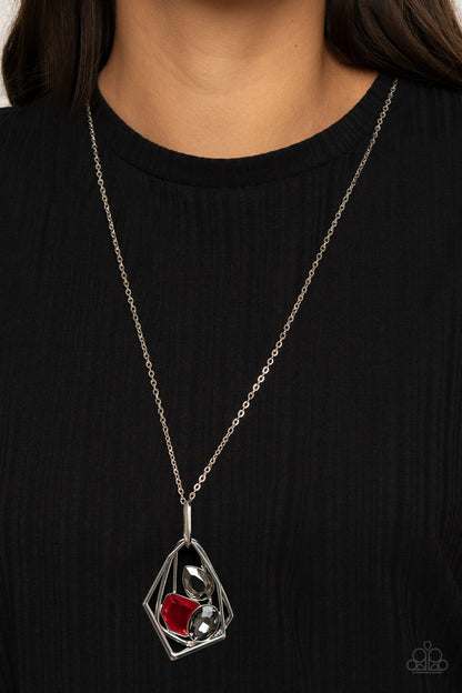 All Systems GLOW - Red - Paparazzi Necklace