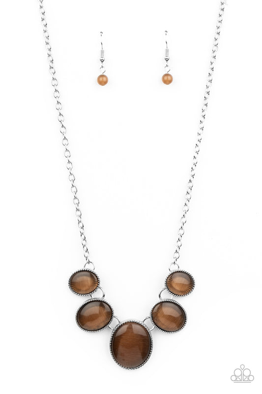 One Can Only GLEAM - Brown - Paparazzi Necklace