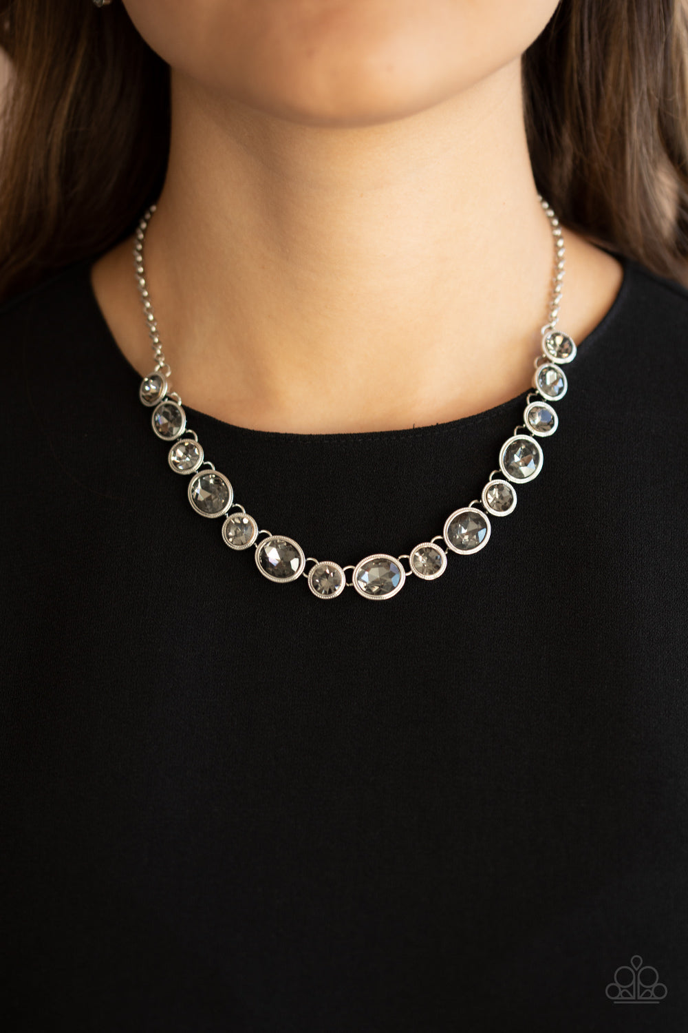 Girls Gotta Glow - Silver - Paparazzi Necklace
