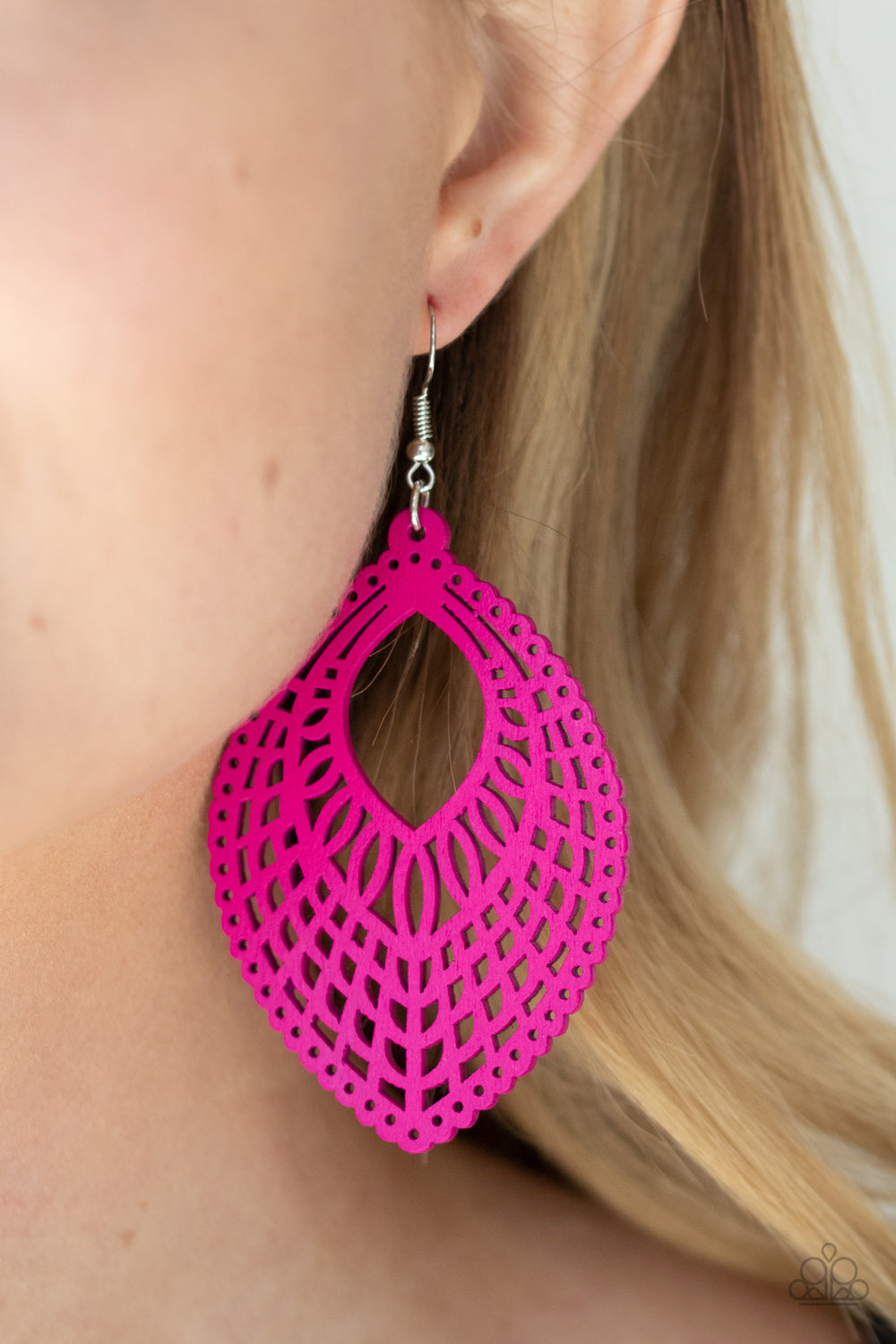 One Beach At A Time - Pink - Paparazzi Earrings