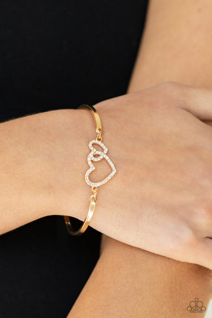 Cupid is Calling - Gold - Paparazzi Bracelet