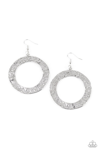 Primal Meridian - Silver Fish Hook Earrings