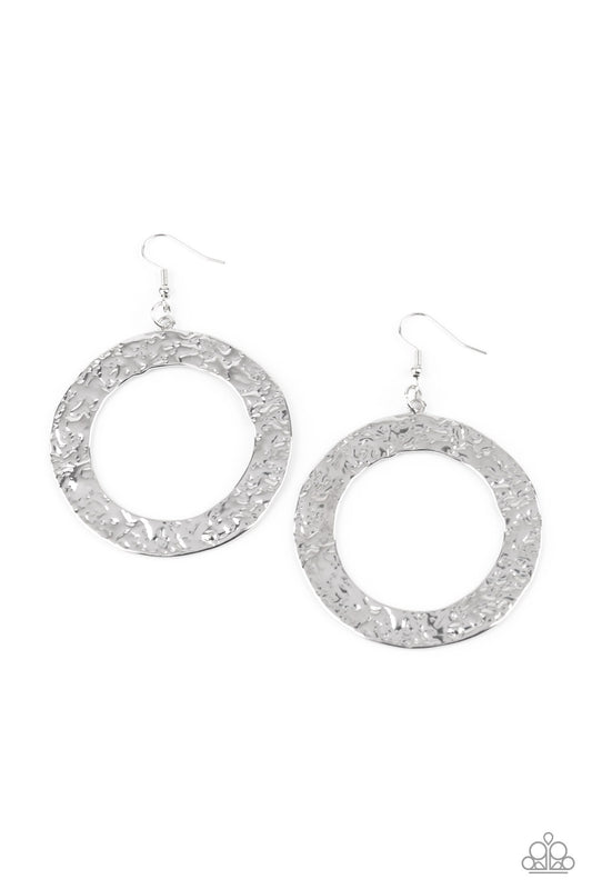 Primal Meridian - Silver Fish Hook Earrings
