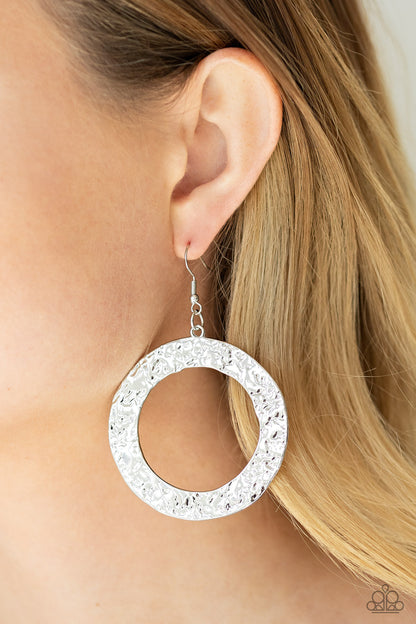 Primal Meridian - Silver Fish Hook Earrings