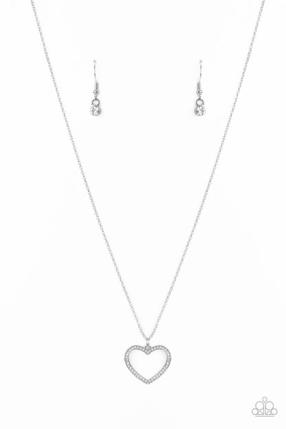GLOW by Heart - White - Paparazzi Necklace