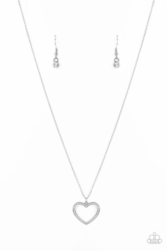 GLOW by Heart - White - Paparazzi Necklace