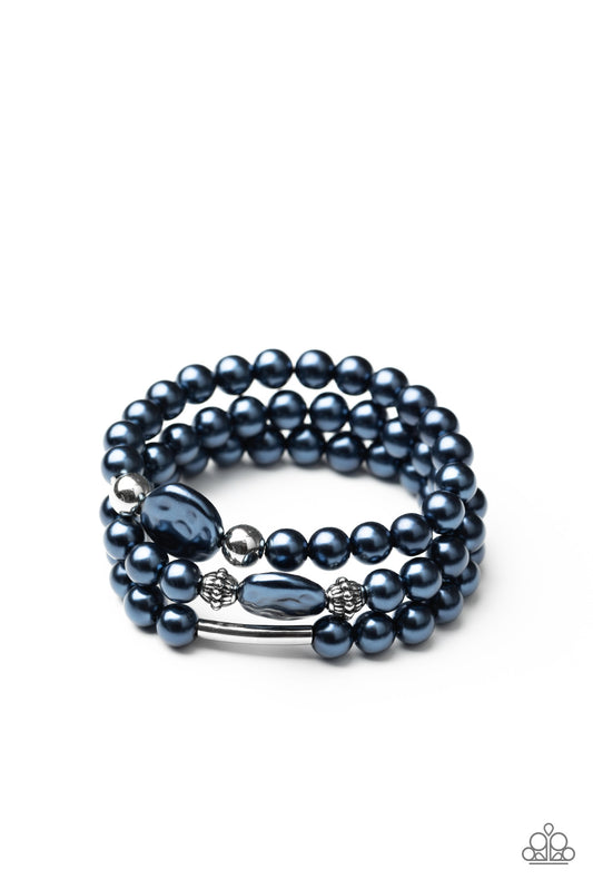 Exquisitely Elegant - Blue - Paparazzi Bracelet