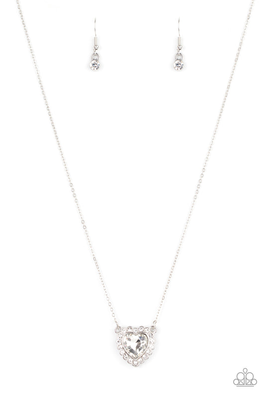 Out of the GLITTERY-ness of Your Heart - White Necklace