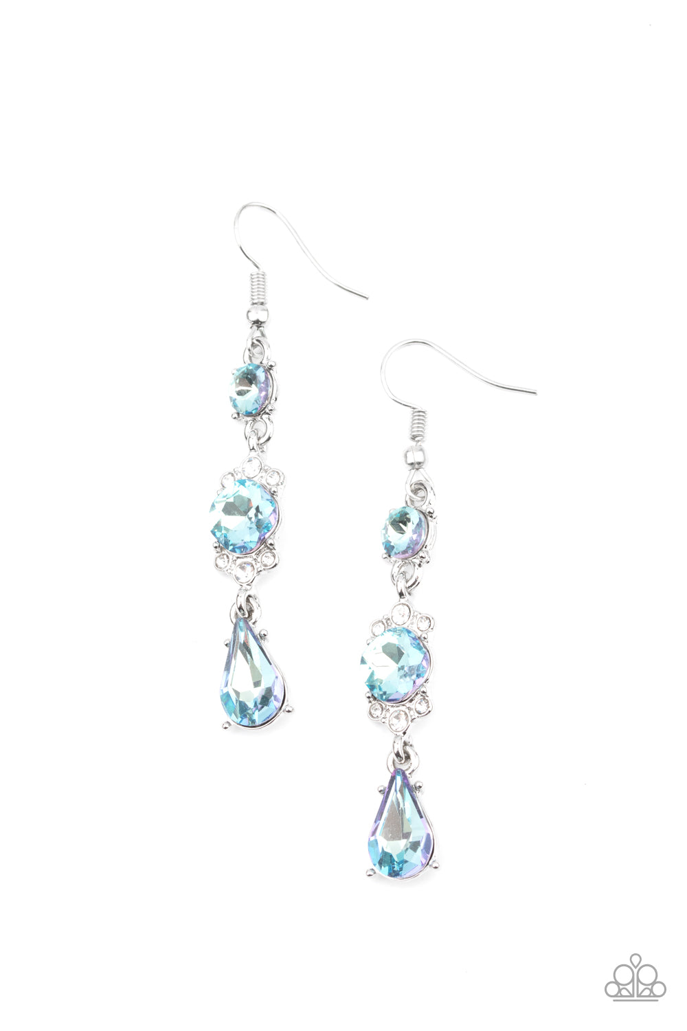 Outstanding Opulence - Blue Fish Hook Earrings