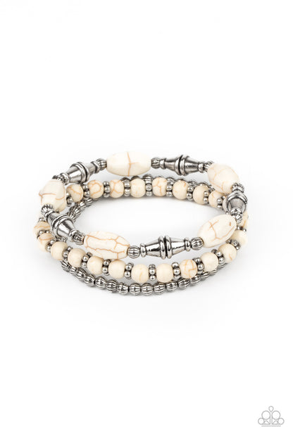 Sahara Sanctuary - White - Paparazzi Bracelet