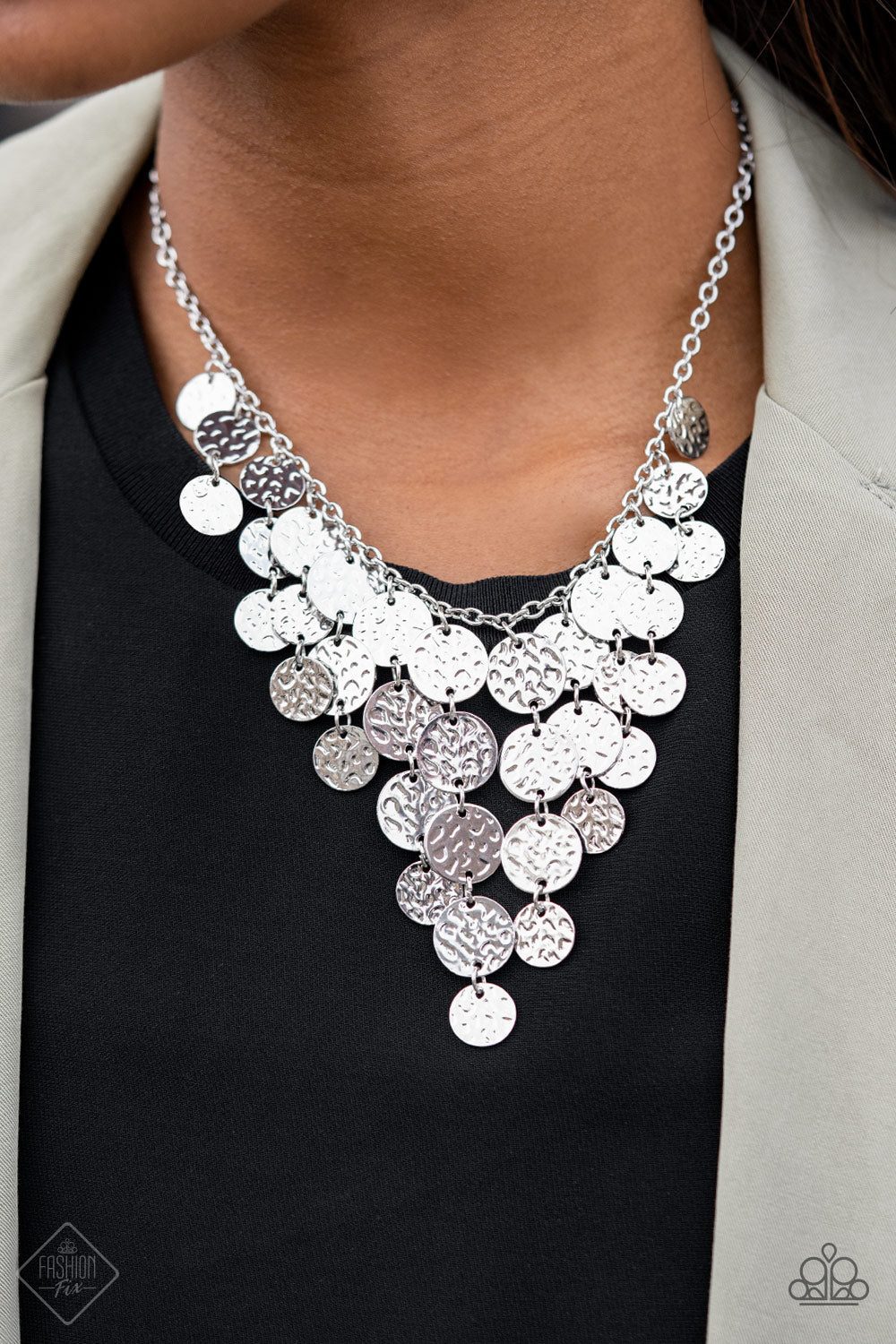 Spotlight Ready - Silver - Paparazzi Necklace