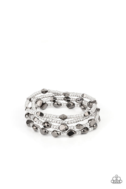 Fashionably Faceted - Multi - Paparazzi Bracelet