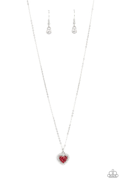 My Heart Goes Out To You - Red Paparazzi Necklace