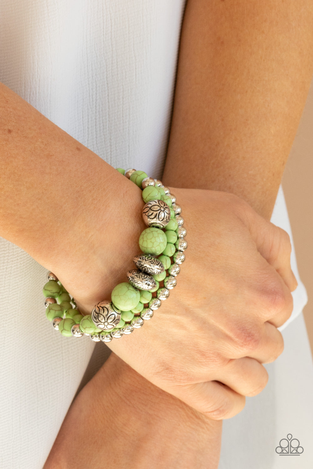 Desert Blossom - Green - Paparazzi Bracelet