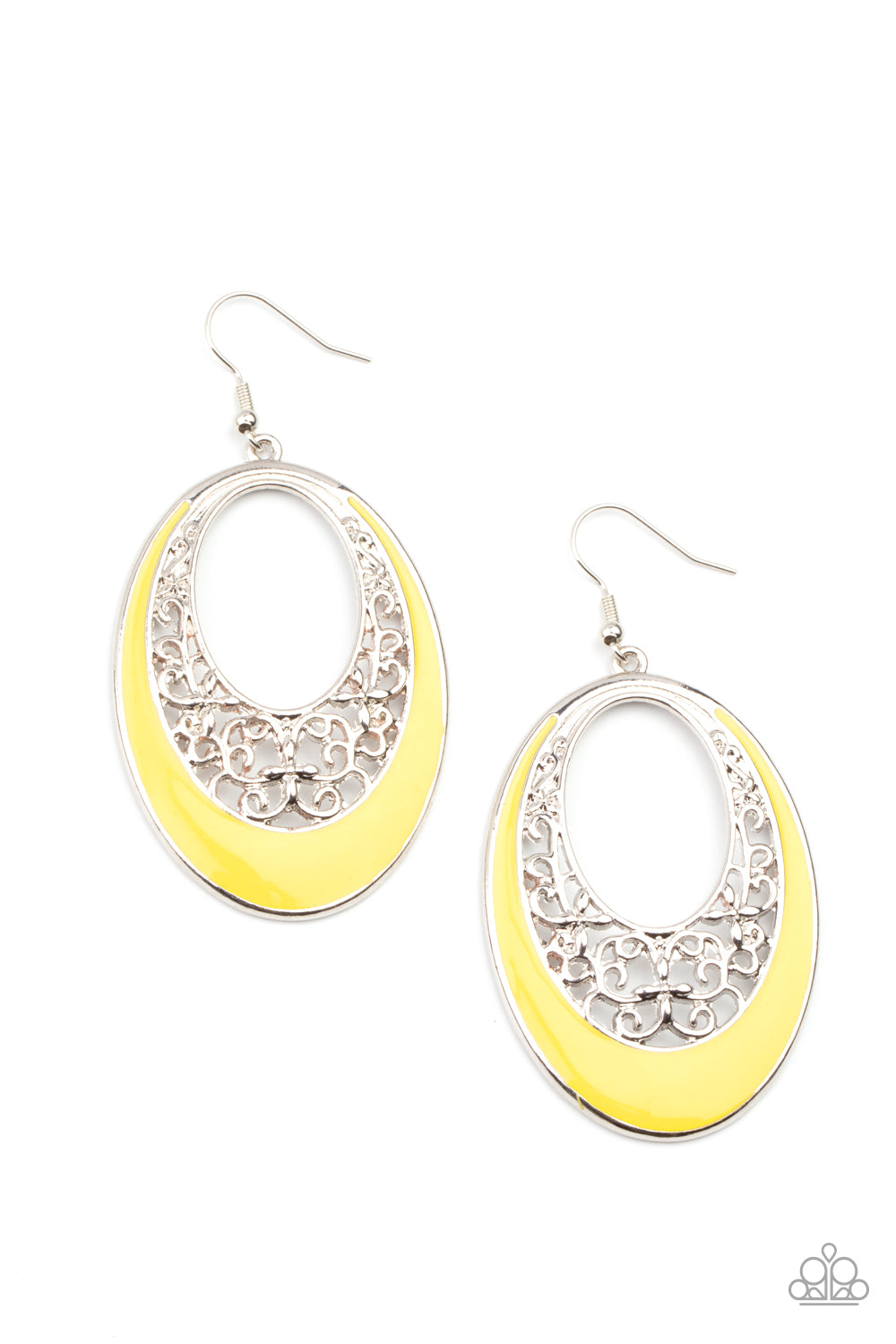 Orchard Bliss - Yellow Fish Hook Earrings