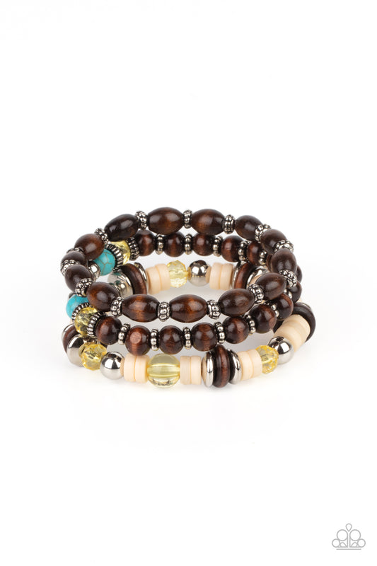 Belongs In The Wild - Yellow - Paparazzi Bracelet