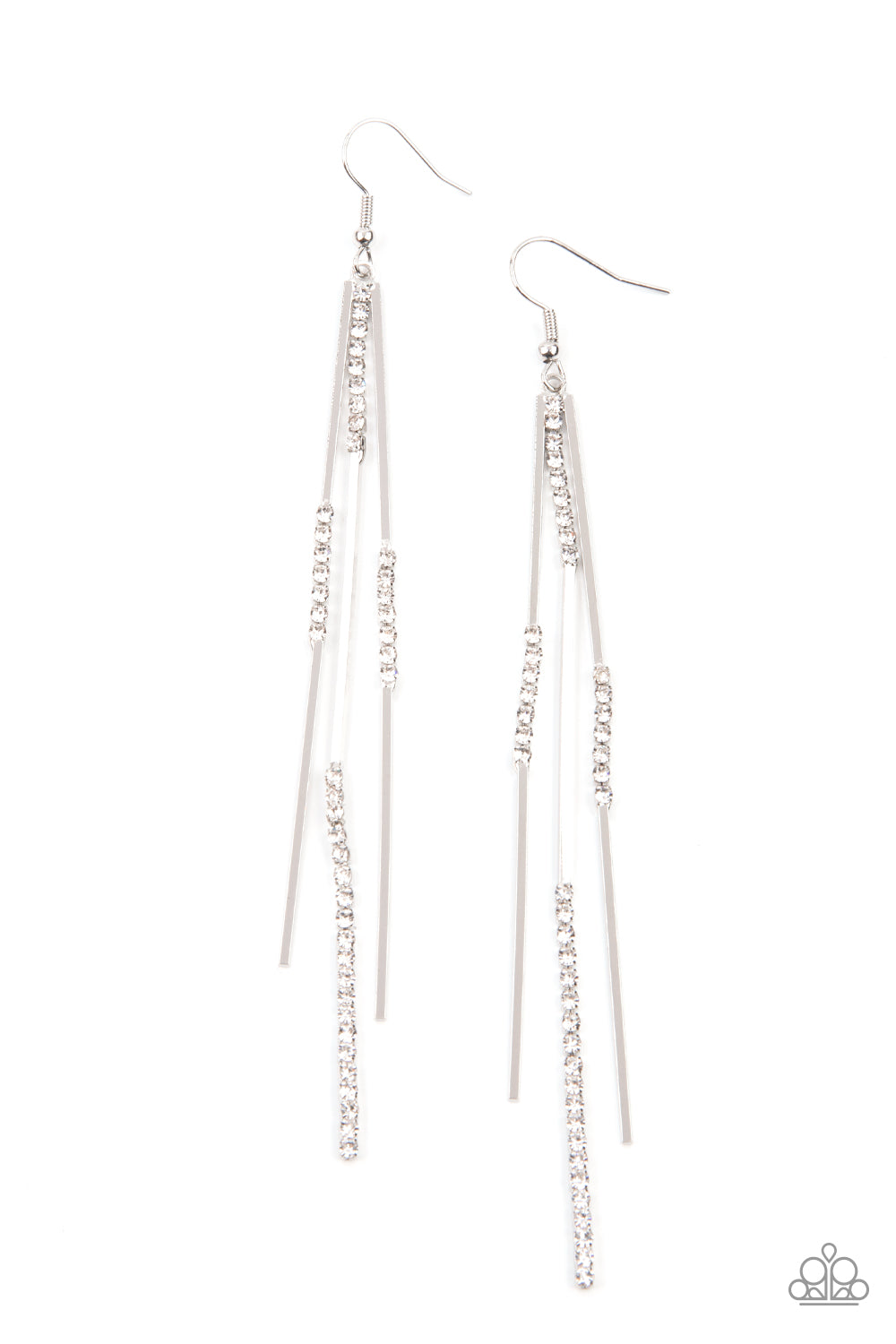 Dainty Dynamism - White Fish Hook Earrings