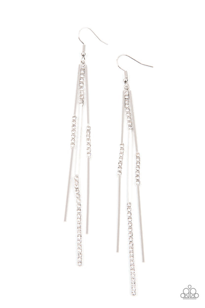 Dainty Dynamism - White Fish Hook Earrings