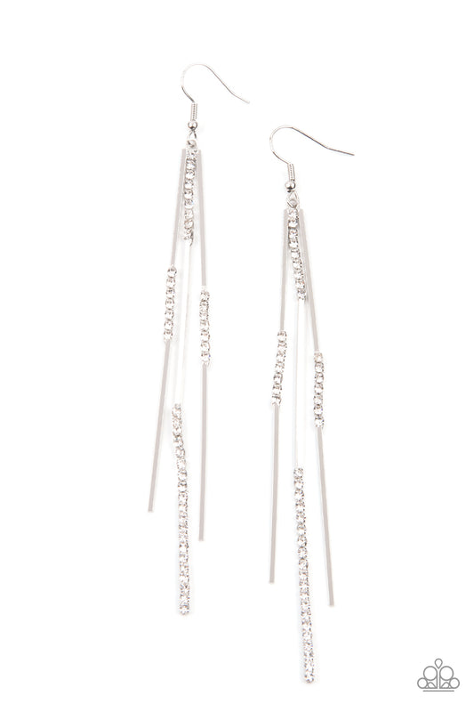 Dainty Dynamism - White Fish Hook Earrings
