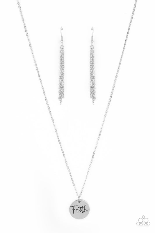 Choose Faith - Silver - Paparazzi Necklace
