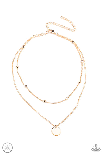 Modestly Minimalist - Gold - Paparazzi Necklace
