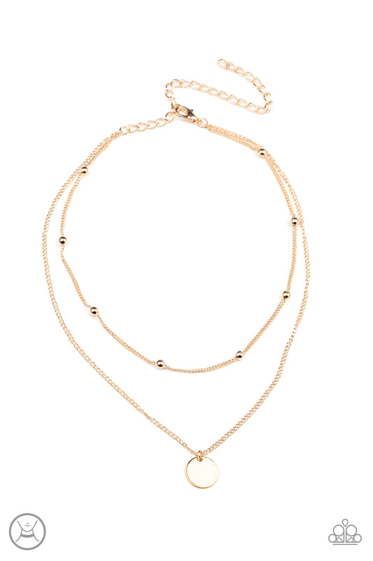Modestly Minimalist - Gold - Paparazzi Necklace