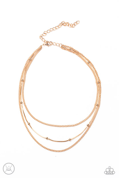 Subtly Stunning - Gold - Paparazzi Necklace