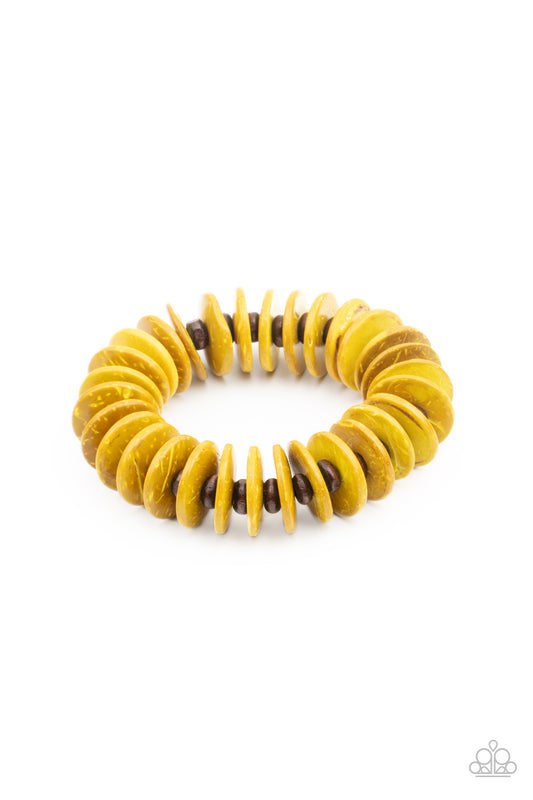 Caribbean Reefs - Yellow - Paparazzi Bracelet