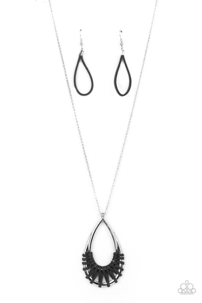 Homespun Artifact - Black - Paparazzi Necklace