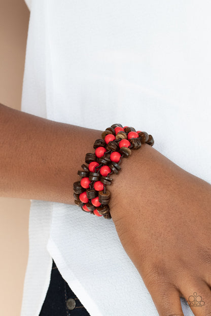 Tahiti Tourist - Red - Paparazzi Bracelet