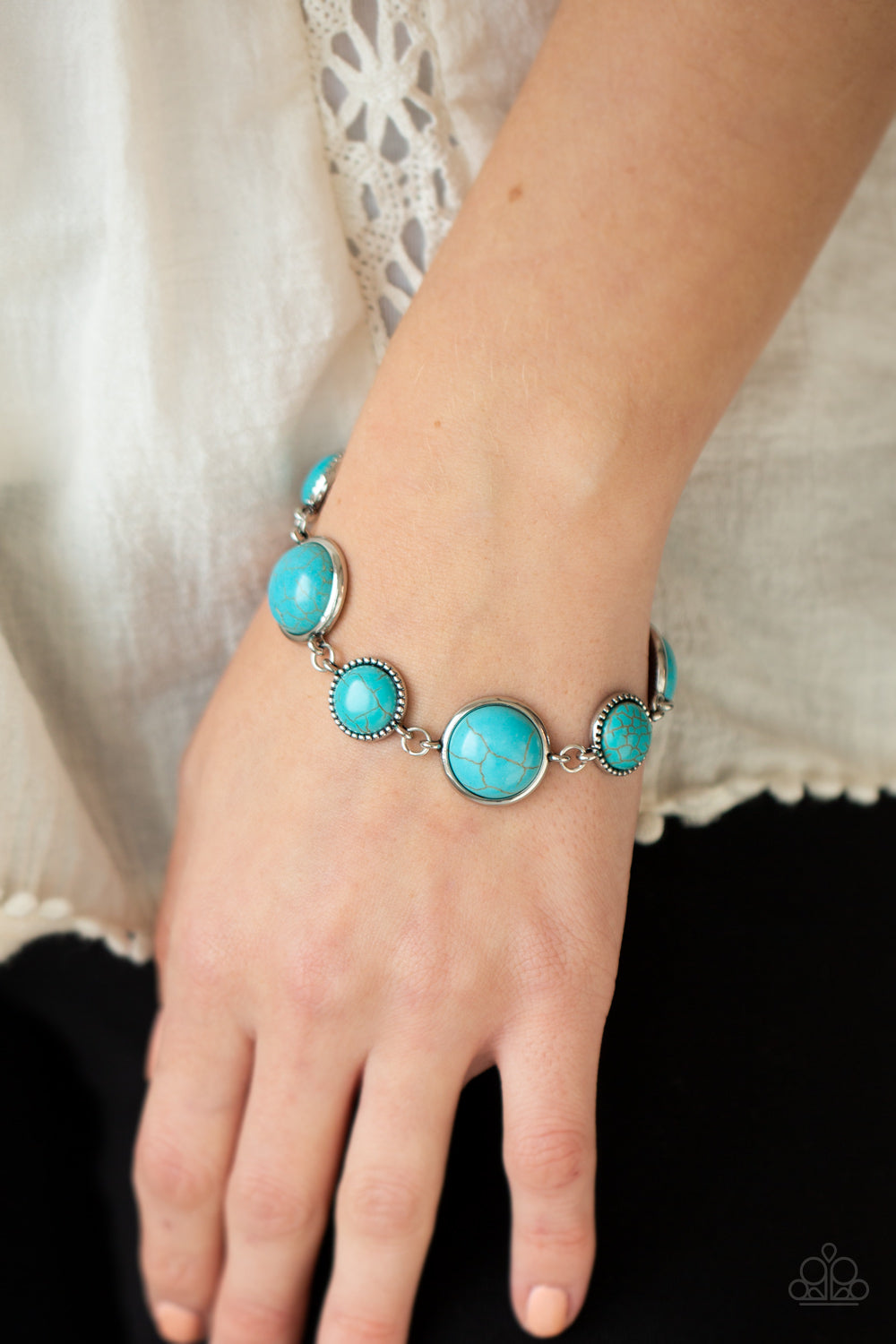 Turn Up The Terra - Blue - Paparazzi  Bracelet