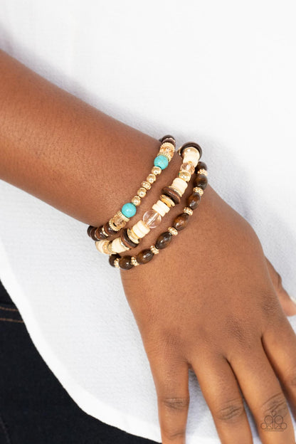 Belongs In The Wild - Gold - Paparazzi Bracelet