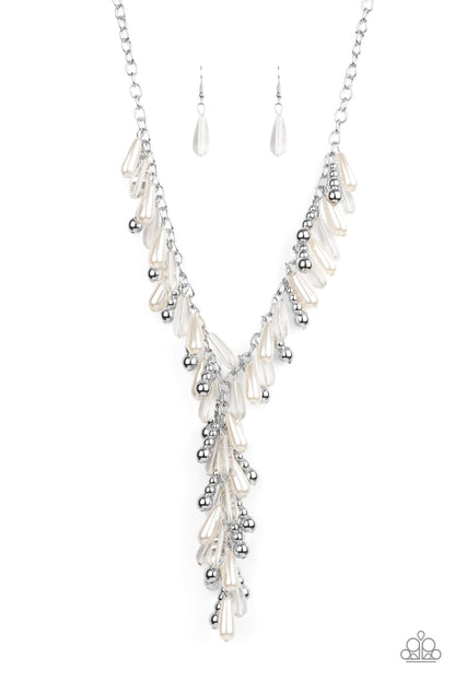 Dripping With DIVA-ttitude - White - Paparazzi Necklace